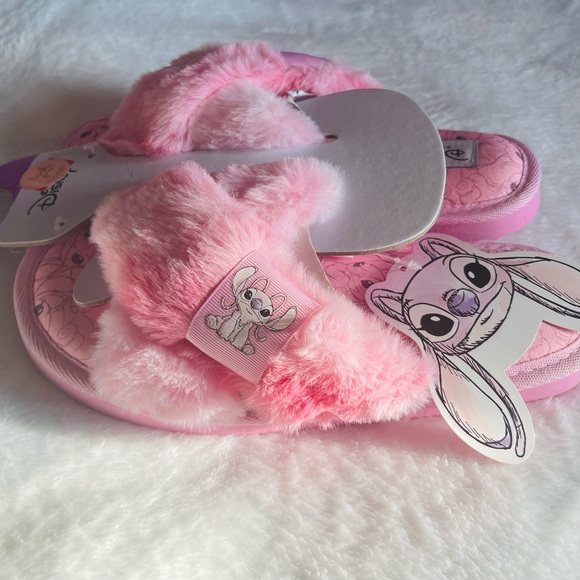 Disney Angel and Stitch Fluffy Slipperss - Picture 1 of 3